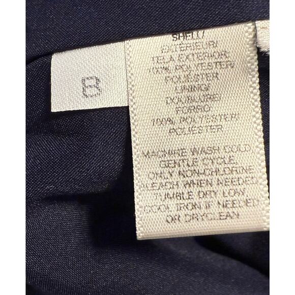 Ann Taylor Loft Fluid Blazer Navy Blue S Preppy Academia Career Work 89-32 - Picture 12 of 13